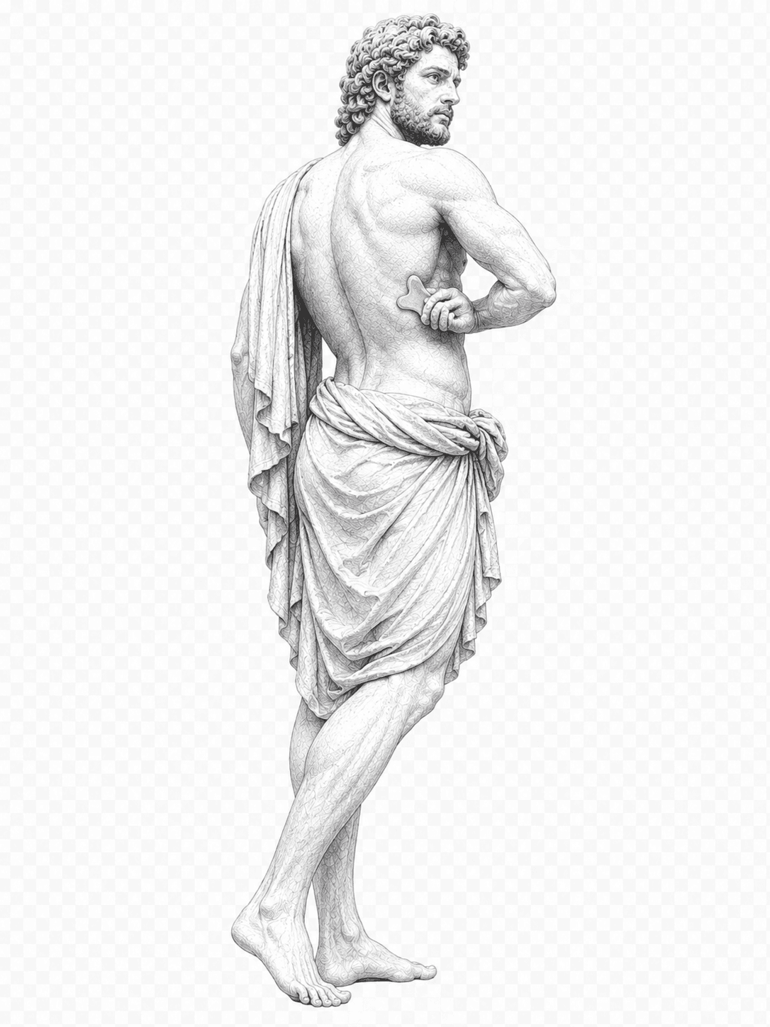 A classical figure, the sculpted ideal